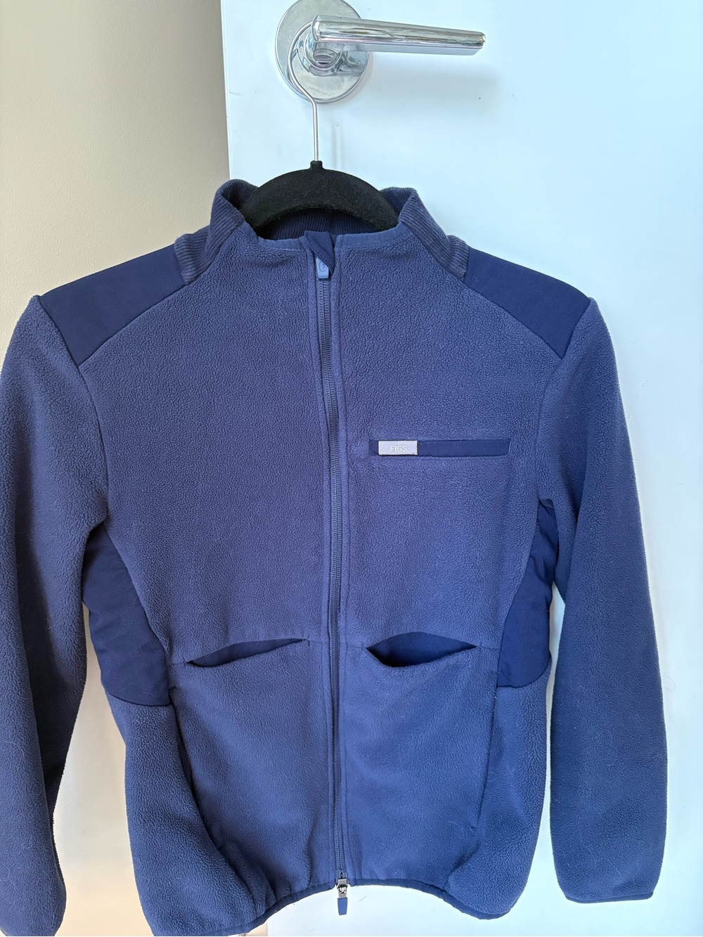 Figs Women's Navy Full-Zip Performance Fleece Jacket